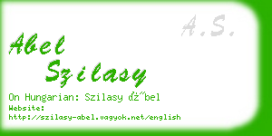 abel szilasy business card